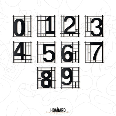 Mondrian House Numbers , Metal Wall Art , Hoagard.com