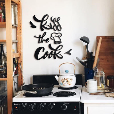 Kiss The Cook Metal Wall Art Hoagard 