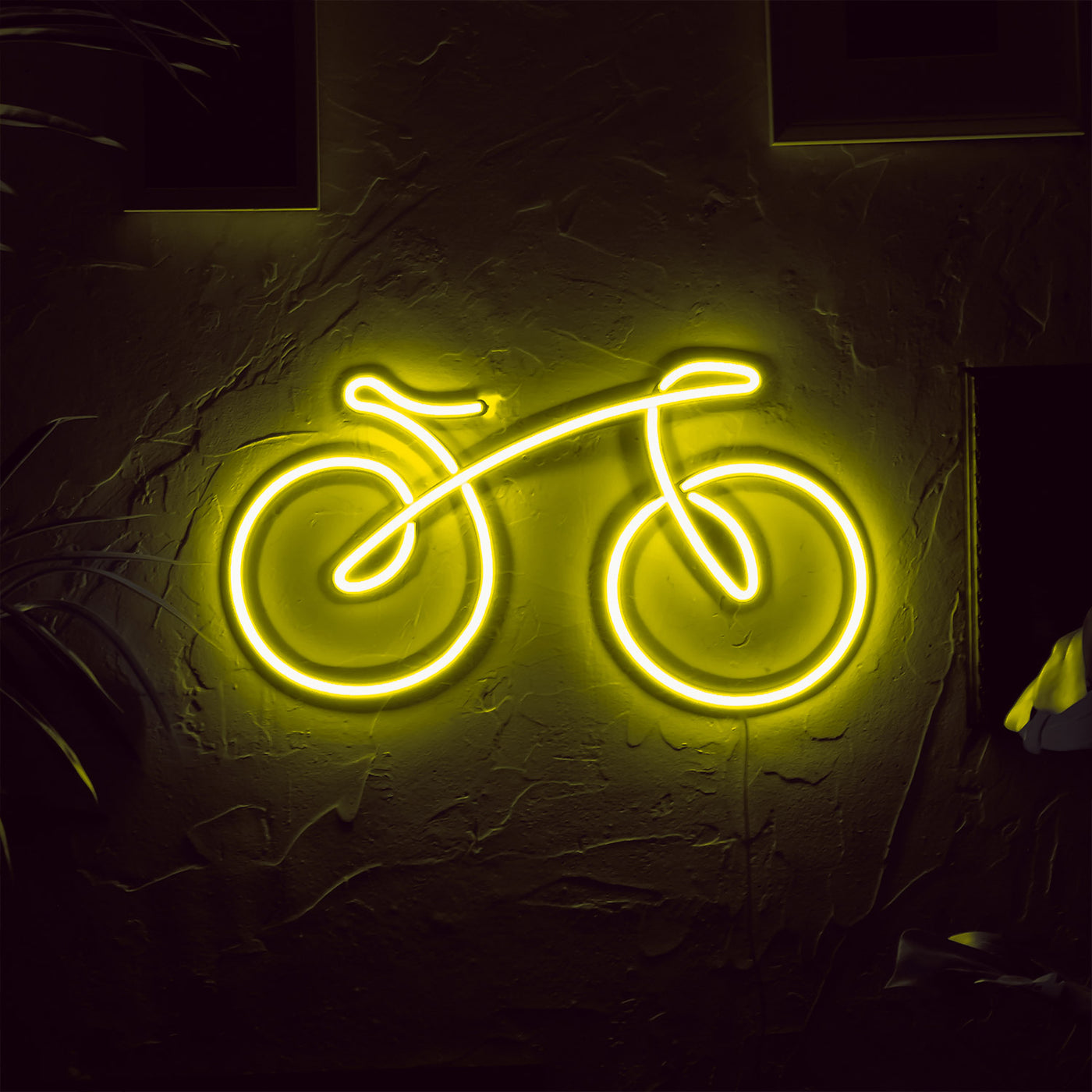 Arte de pared de neón de bicicleta