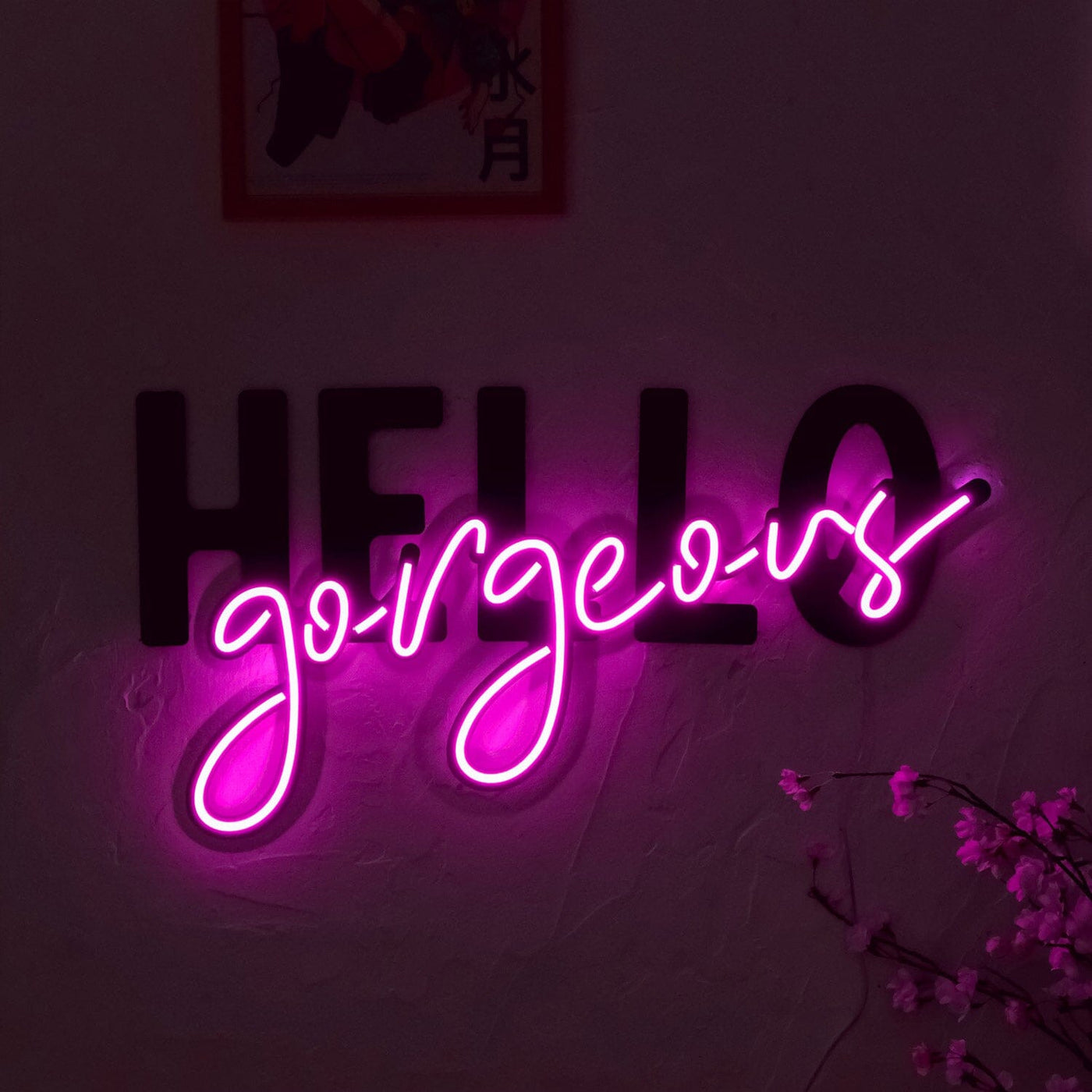 Hello Gorgeous Neon Wall Art