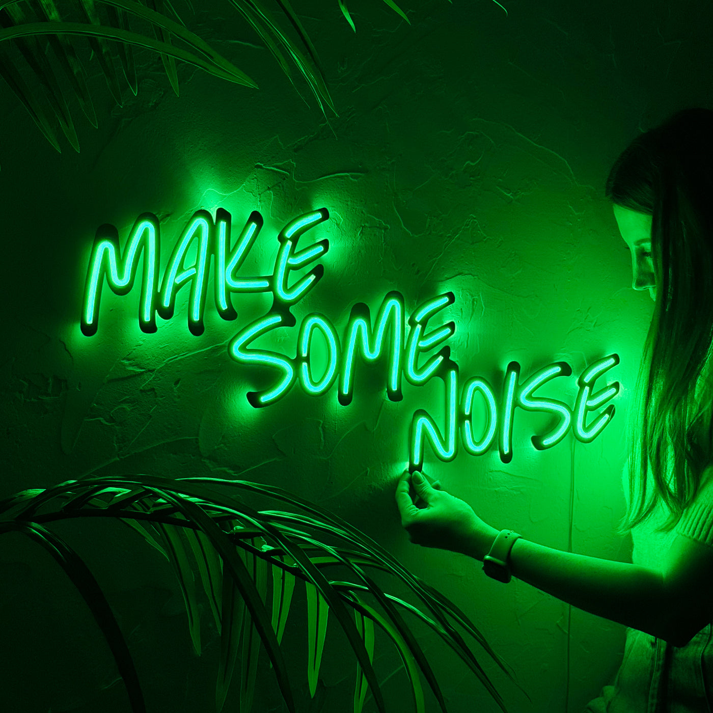 Faire du bruit Art mural néon