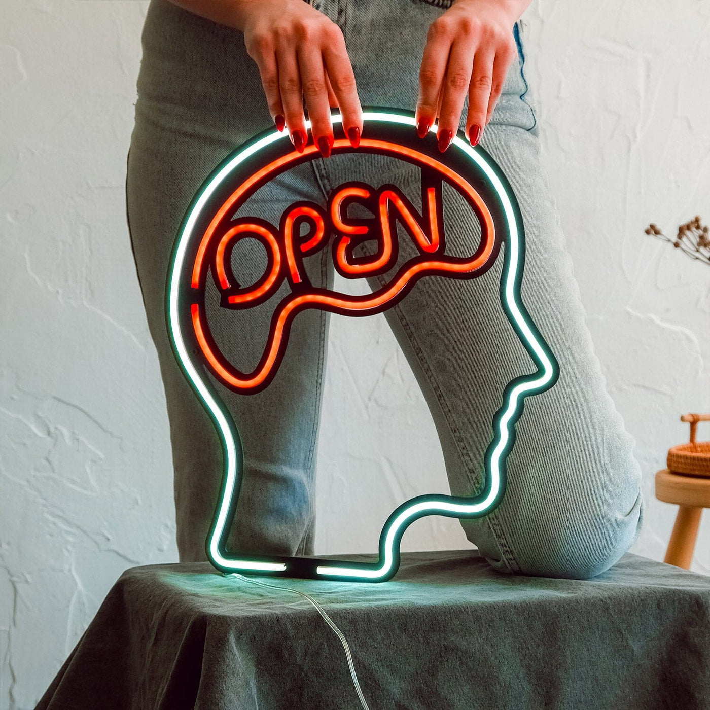 Open Mind Neon Wall Art