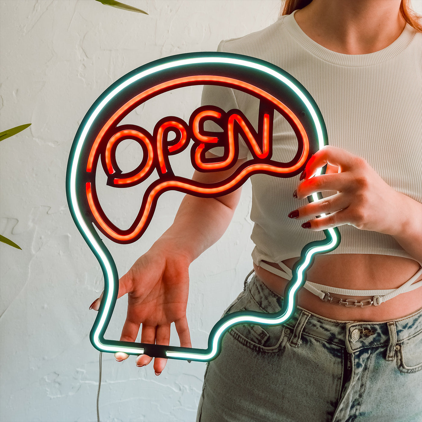Open Mind Neon Wall Art