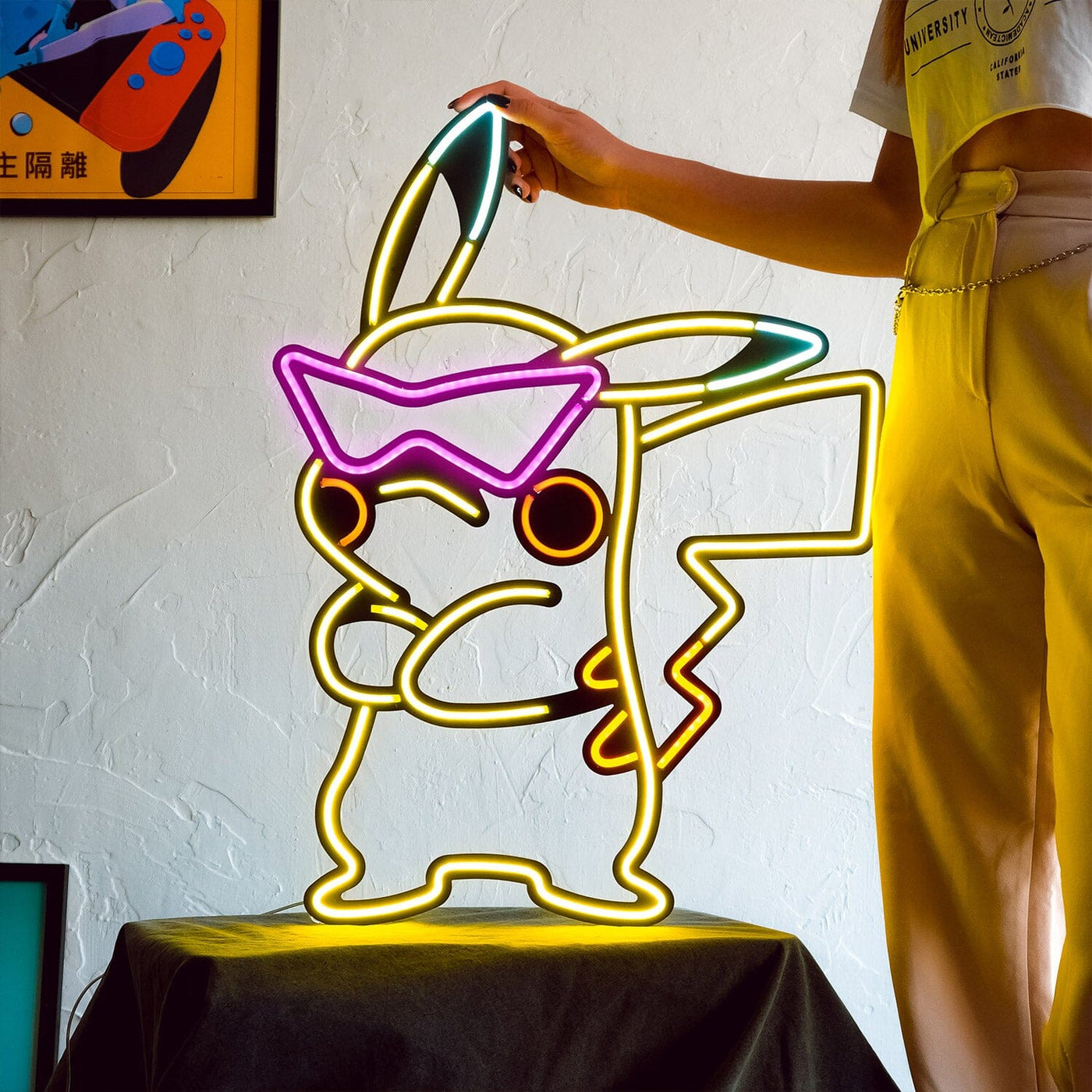 Pikachu Inspired Neon Wall Art