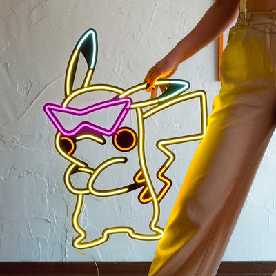 Pikachu Inspired Neon Wall Art