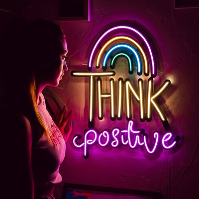 Think Positive Neon Wall Art