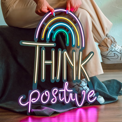 Think Positive Neon Wall Art