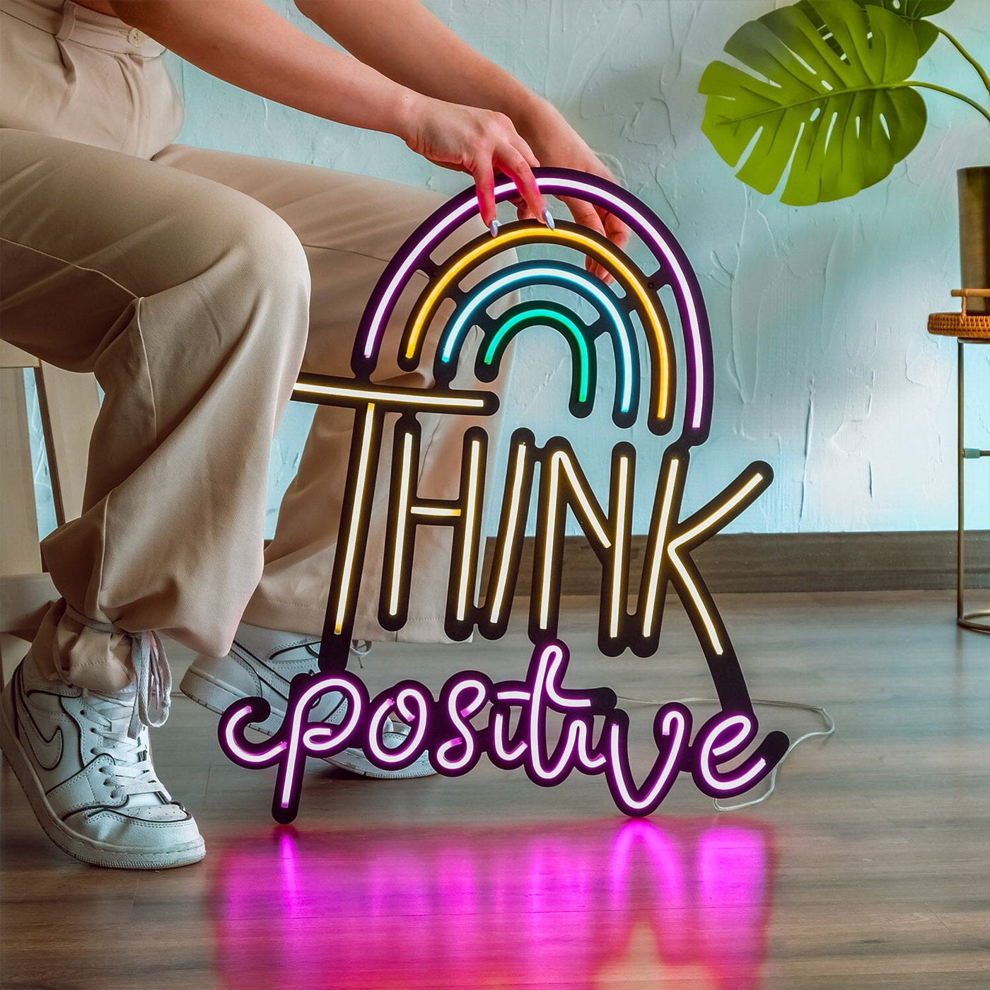 Think Positive Neon Wall Art