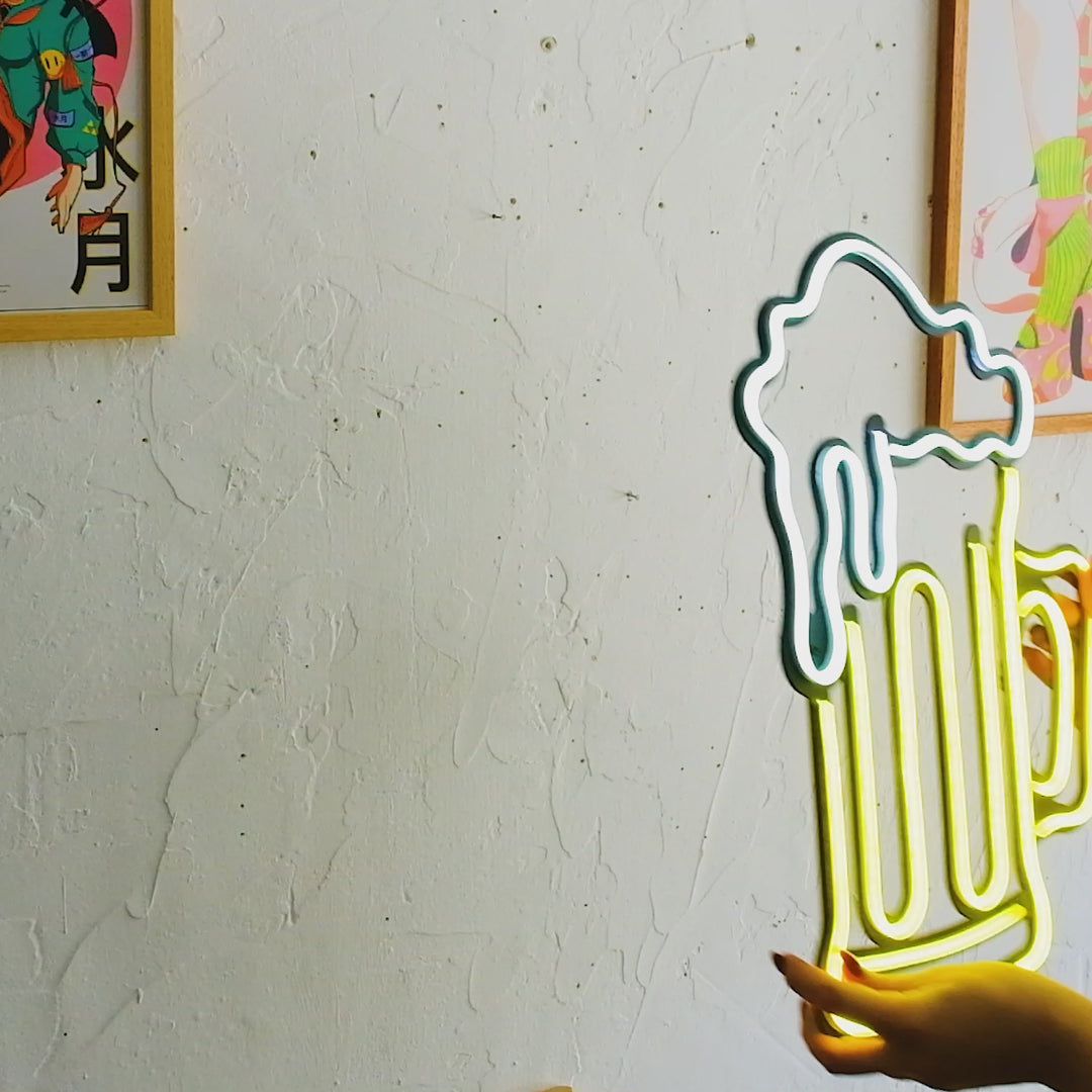 Bier Neon Wandkunst
