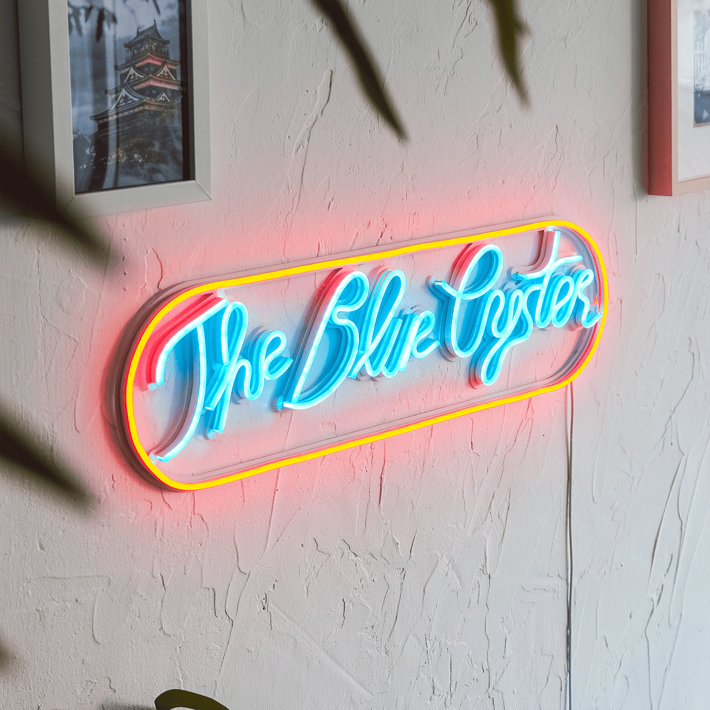 The Blue Oyster Neon Wall Art Neon Wall Art Hoagard 