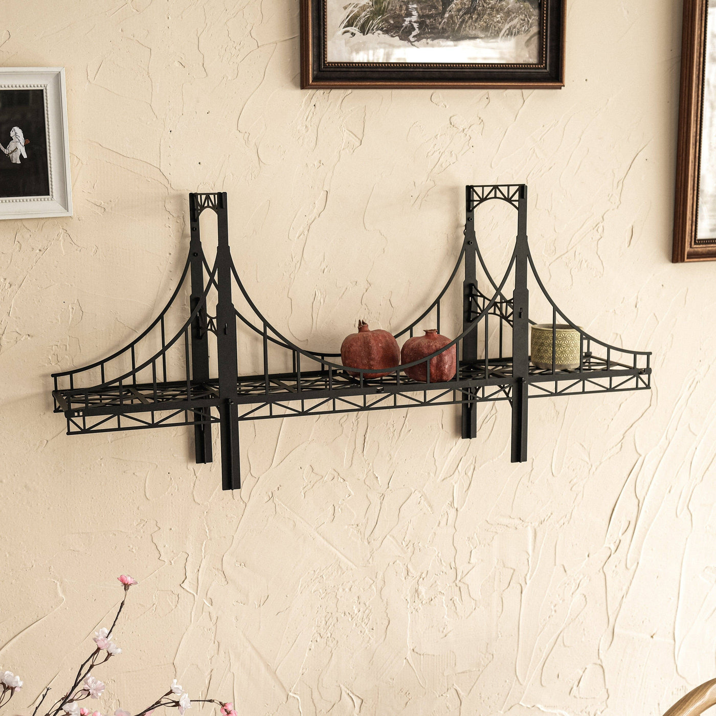 Warsaw Metal Bridge Shelf , Metal Wall Art , Hoagard.com