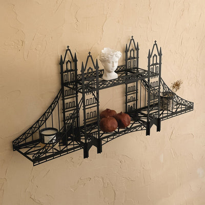 London Tower Metal Bridge Shelf , Metal Wall Art , Hoagard.com