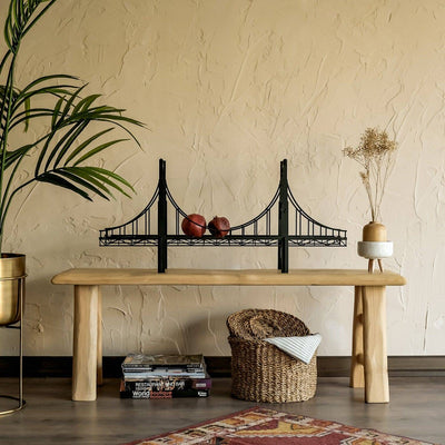 Warsaw Metal Bridge Shelf , Metal Wall Art , Hoagard.com