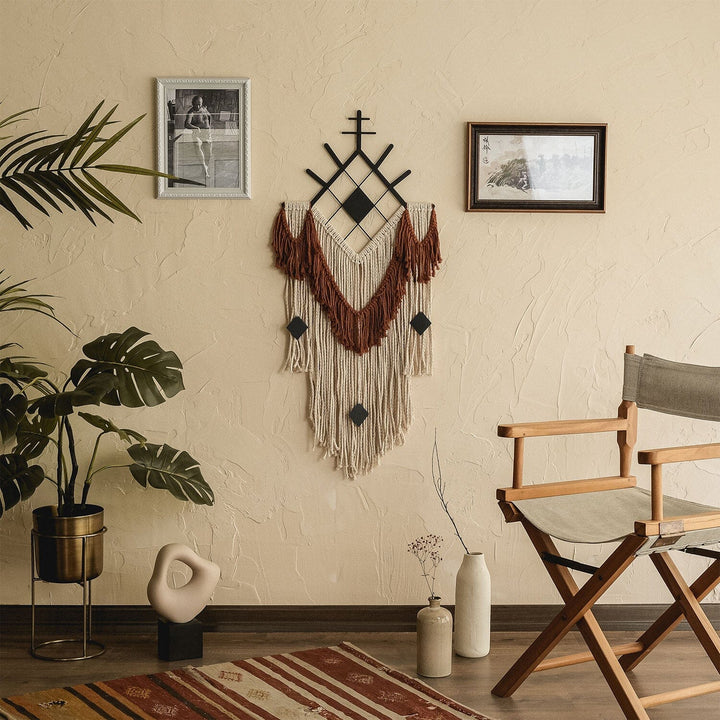 Yoki Metal Macrame, Macrame Wall Decor, Hoagard, , , - Hoagard
