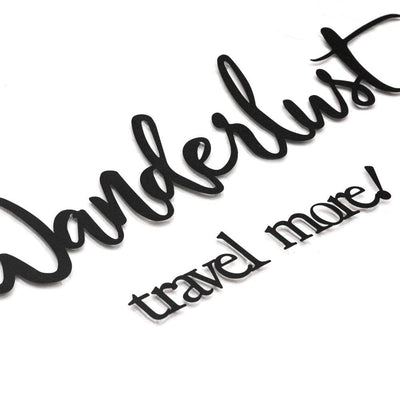 Wanderlust Travel More! , Metal Wall Art , Hoagard.com