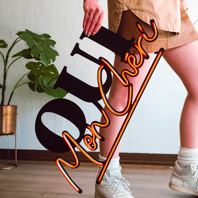 Oui Mon Cheri Neon Wall Art Neon Wall Art Hoagard 