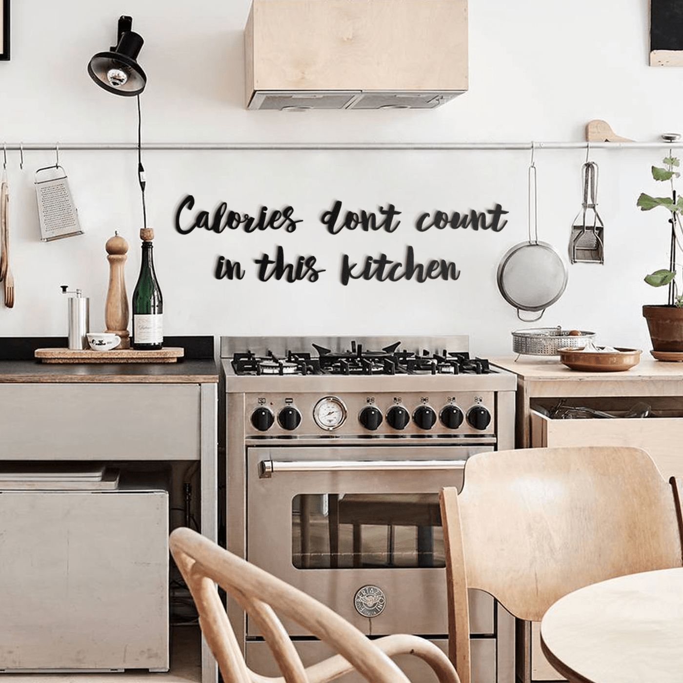 Calories Don't Count In This Kitchen Metal Wall Art Hoagard 