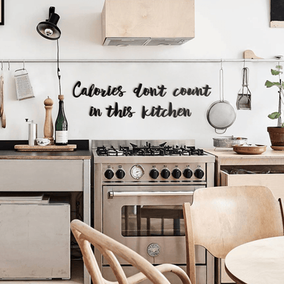 Calories Don't Count In This Kitchen Metal Wall Art Hoagard 
