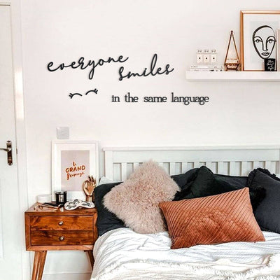 Everyone Smiles In The Same Language , Metal Wall Art , Hoagard.com
