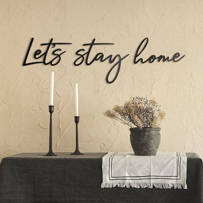 Let's Stay Home , Metal Wall Art , Hoagard.com