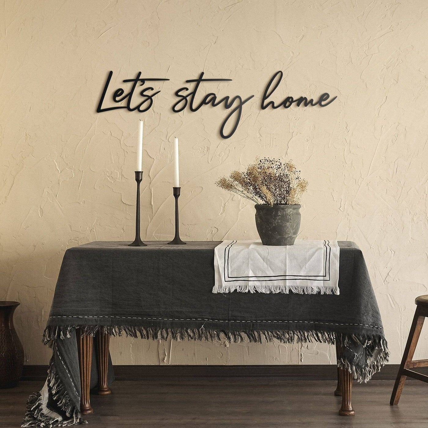 Let's Stay Home , Metal Wall Art , Hoagard.com