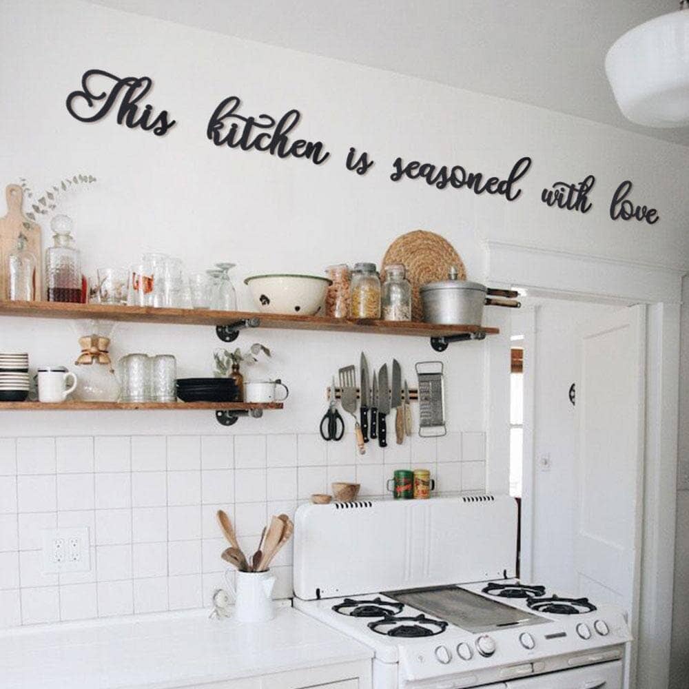 This Kitchen Is Seasoned With Love , Metal Wall Art , Hoagard.com