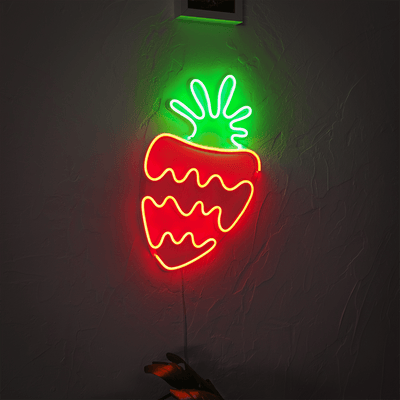 Strawberry Neon Wall Art Neon Wall Art Hoagard 