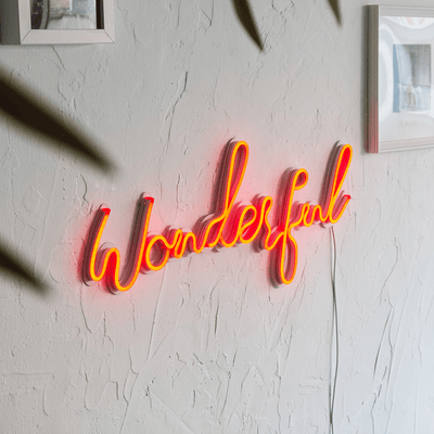 Wonder Neon Wall Art Neon Wall Art Hoagard 