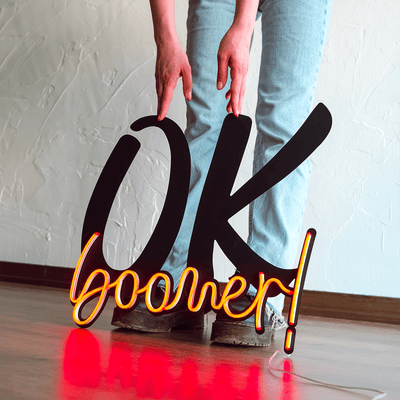 Ok Boomer Neon Wall Art Neon Wall Art Hoagard 