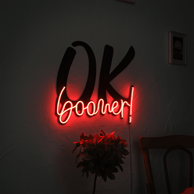 Ok Boomer Neon Wall Art Neon Wall Art Hoagard 