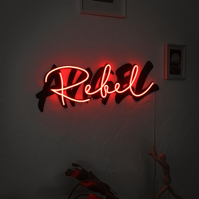 Rebel Angel Neon Wall Art Neon Wall Art Hoagard 