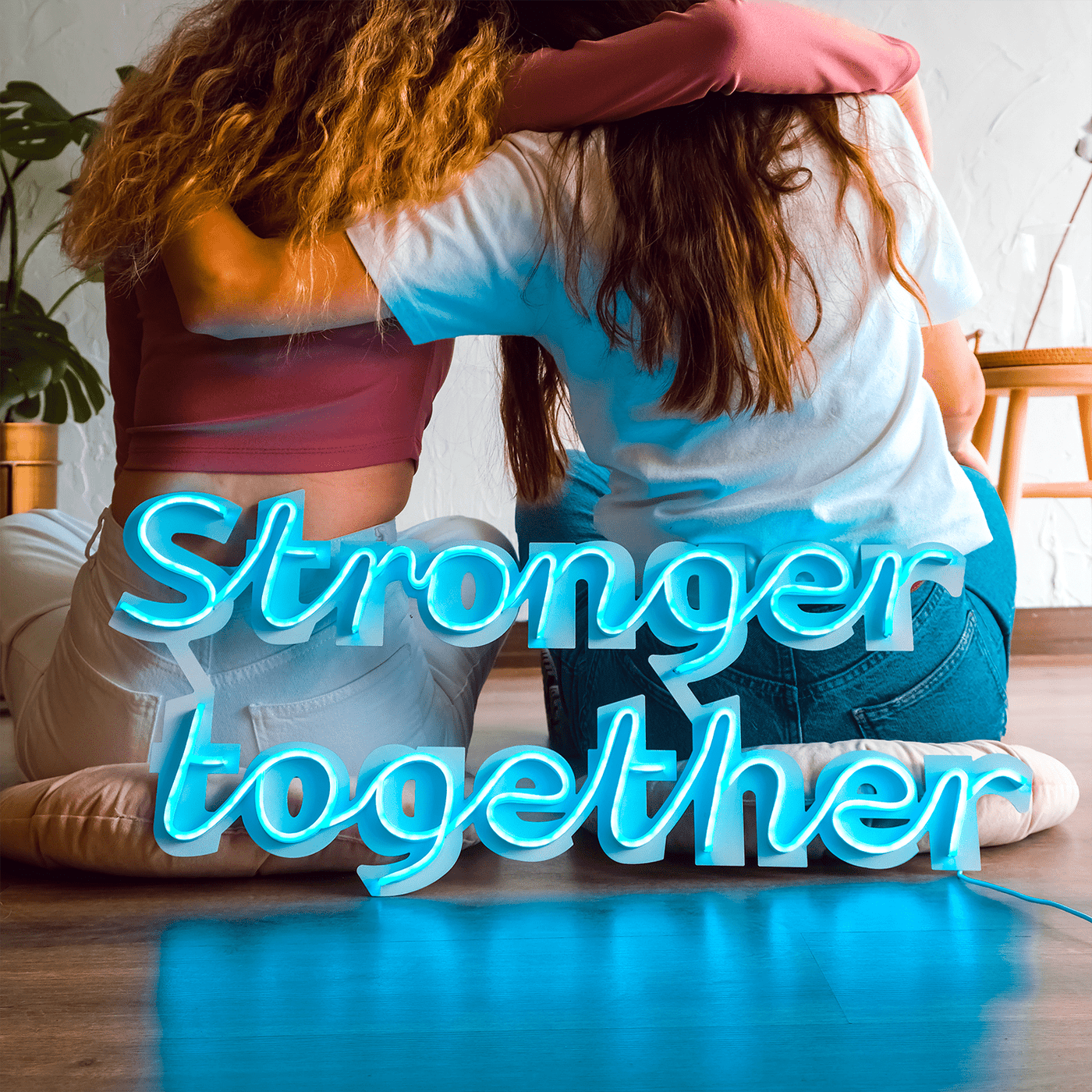Stronger Together Neon Wall Art Neon Wall Art Hoagard 