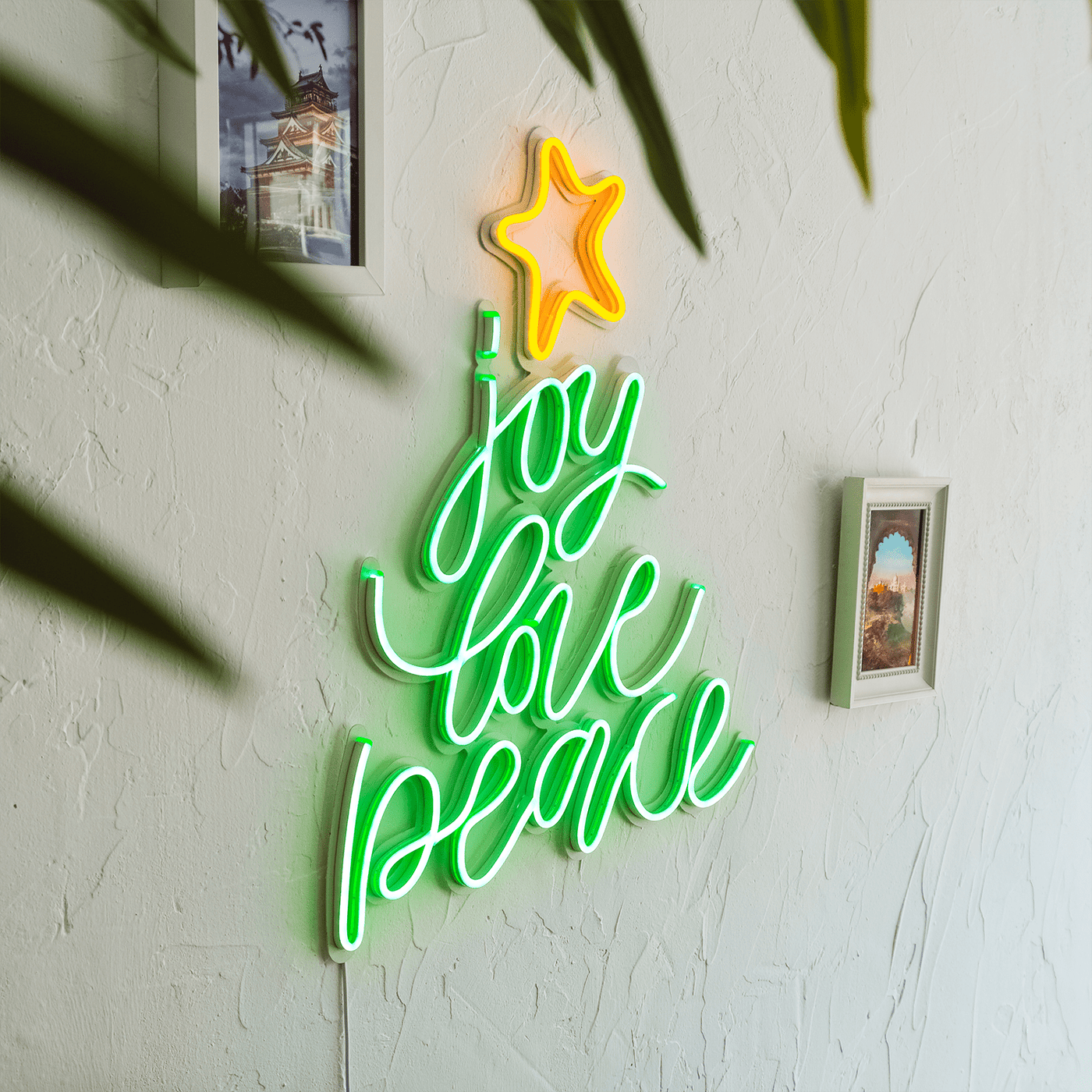 Joy Love Peace Neon Wall Art Neon Wall Art Hoagard 