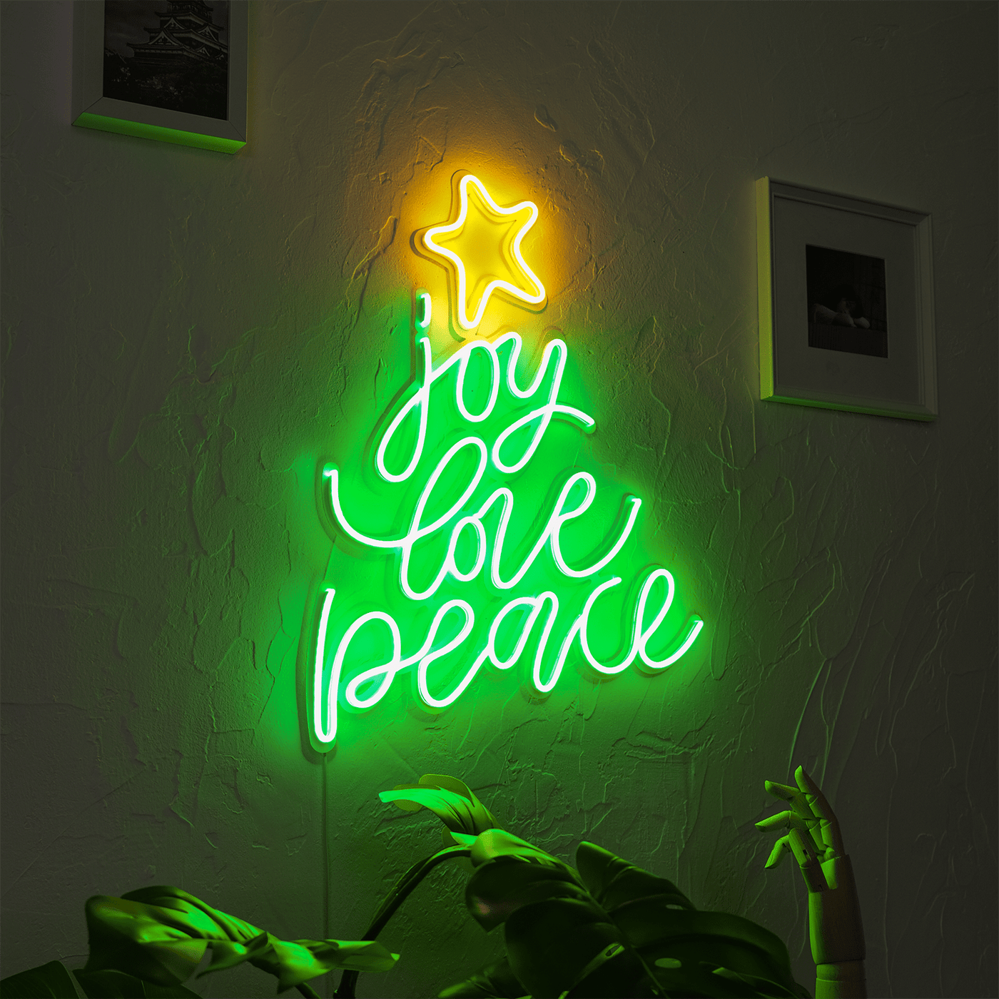 Joy Love Peace Neon Wall Art Neon Wall Art Hoagard 