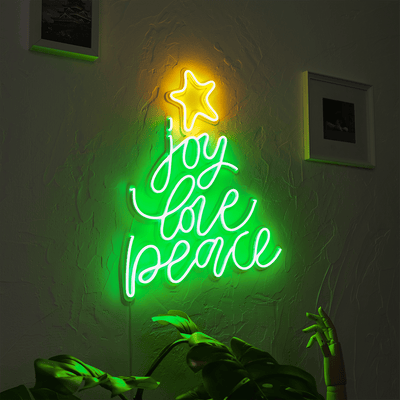 Joy Love Peace Neon Wall Art Neon Wall Art Hoagard 