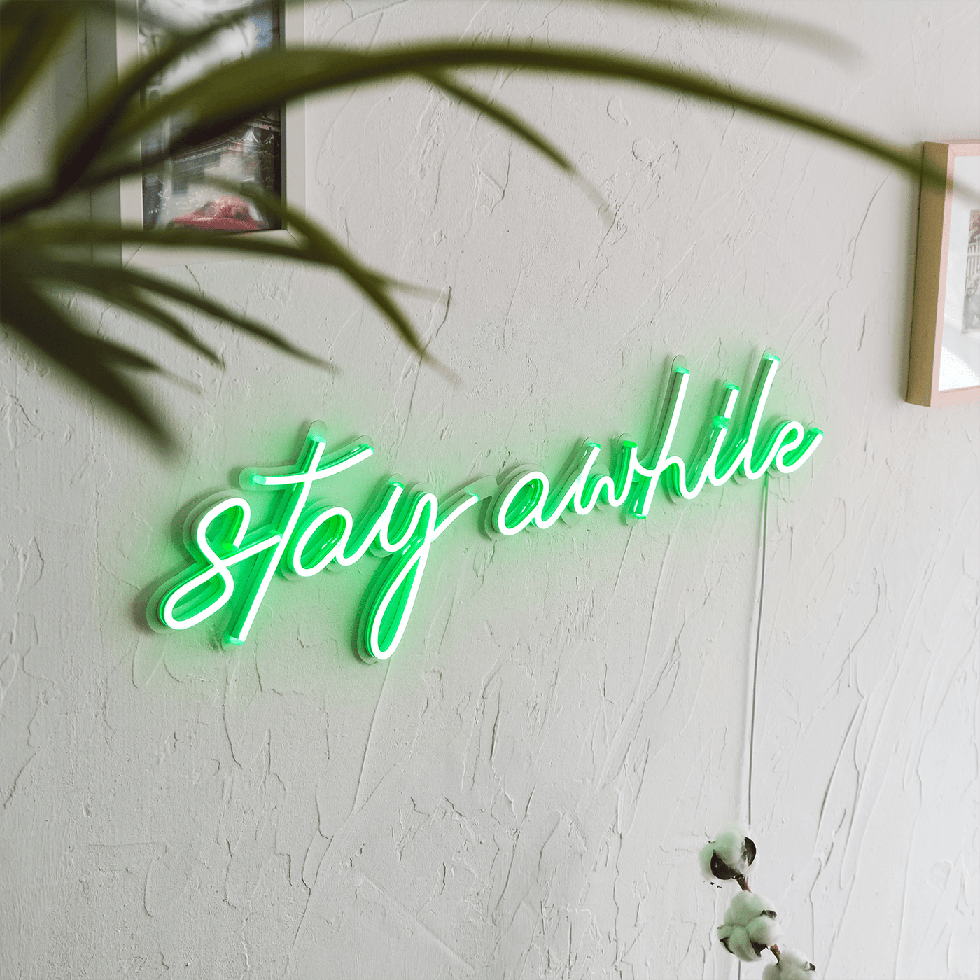 Stay a While Neon Wall Art Neon Wall Art Hoagard 