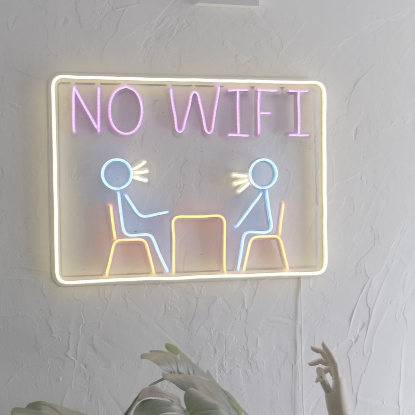 No Wifi Neon Wall Art
