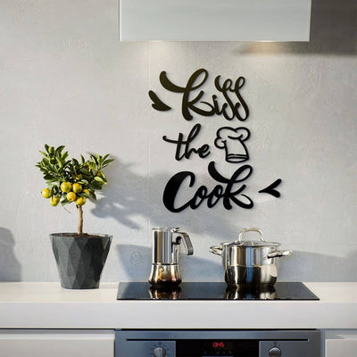 Kiss The Cook , Metal Wall Art , Hoagard.com