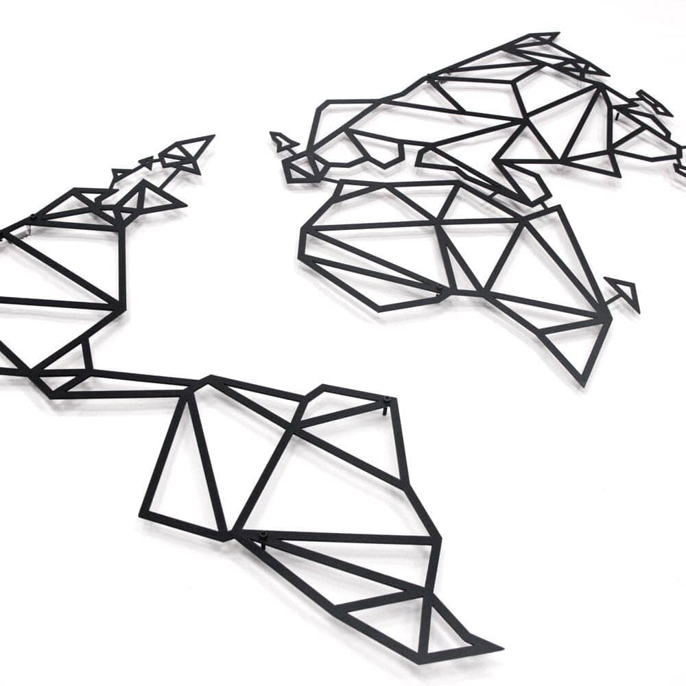 large metal wall art, world map wall art, magnetic board, office decor